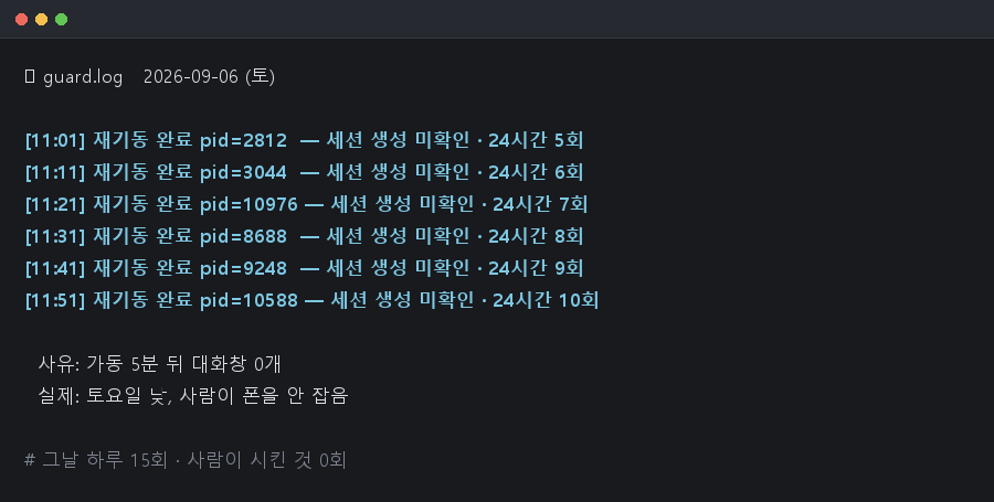 연쇄 재기동 — 9월 6일